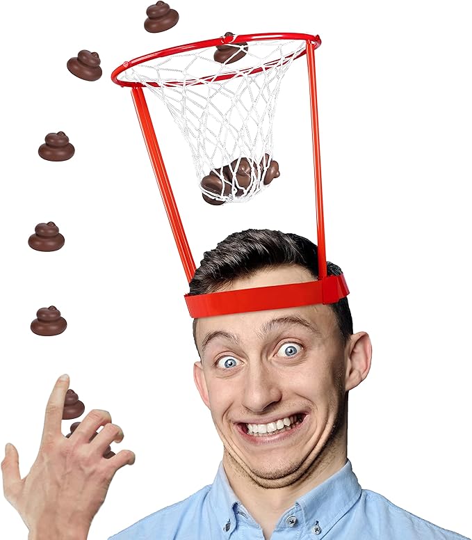 90shine Christmas Gag Gifts Headband Hoop Poop Shoot Game White Elephant Exchange Party Xmas Holiday Fun Carnival Activities