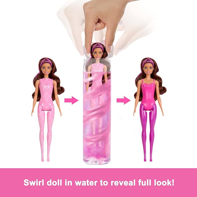 Barbie Color Reveal Doll & Accessories, Ballerina Series, 6 Unboxing Surprises Include Color Change, Inspired by Balletcore (Styles May Vary)