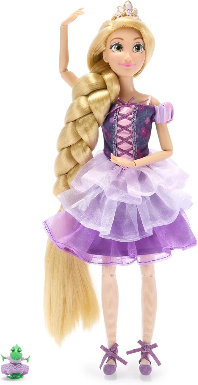 Disney Store Official Princess Ballet Doll - 11 Inch Rapunzel Ballerina Doll - Includes Brush with Molded Details, 2 Tutu Outfits, Accessories and Pascal Figure - Disney Princess Toys for Girls