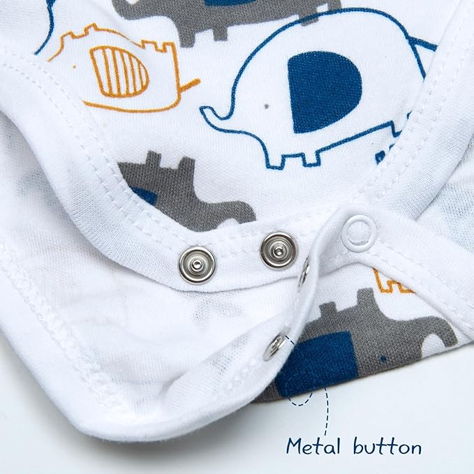 4 Pieces Reborn Baby Doll Clothes Set for 17-22 Inch Baby Boy Dolls Blue Elephant Newborn Dolls Clothes Accessories