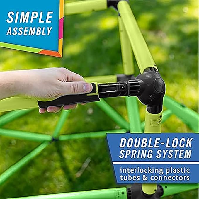 Eezy Peezy Climber with Top - Active Indoor Outdoor Play Set Climbing Dome Equipment Toys - Fun for Kids Ages 3 to 6 Years Old, Green