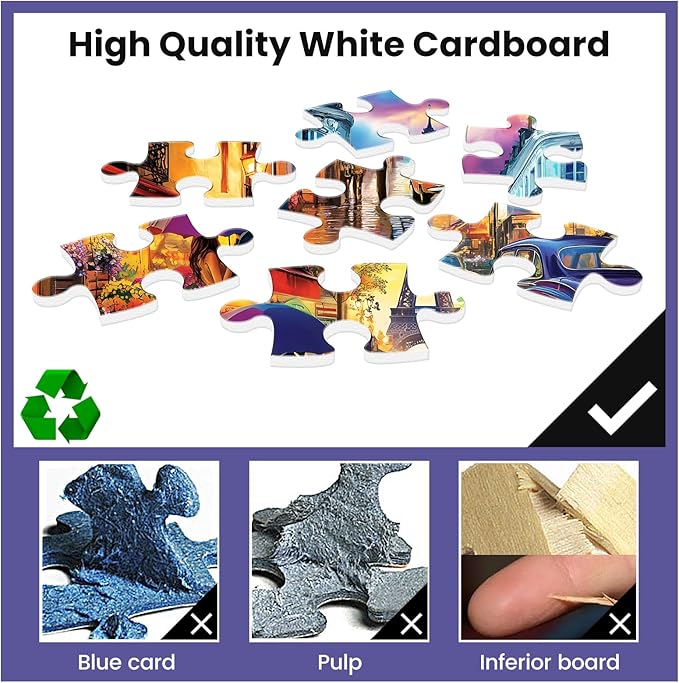 Jigsaw Puzzles 300 Pieces for Adults Tower Puzzles 300 Piece Puzzle for Adults Kids Puzzle Letter on Back Birthday Gift Puzzles Educational Toys Family Challenging Games 20.5x15IN