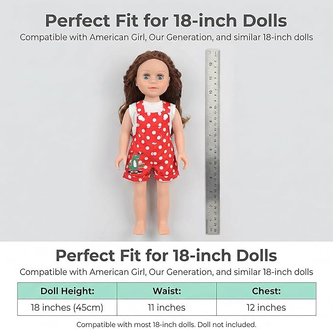 MSYO 10 Sets Doll Clothes for 17 - 18 Inch Dolls, Diverse Outfits (Floral, Polka Dot, Unicorn) & Accessories, Fashion Dress - Up Set for Girl Doll Play & Gifting