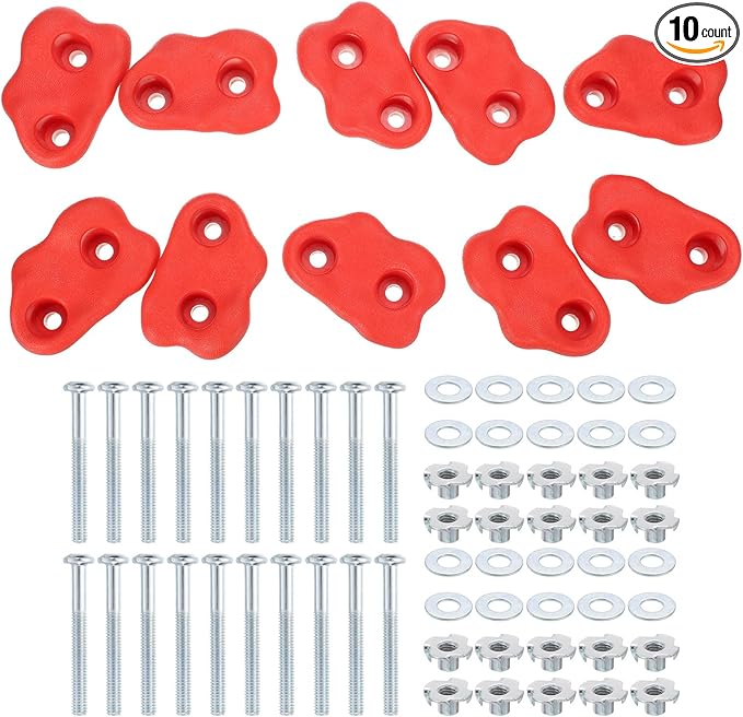 PATIKIL Climbing Rock Wall Grips Play Set Climber Attachments with Double Hole