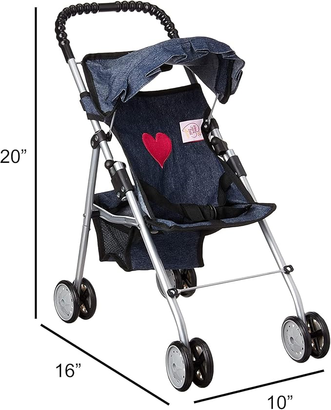 My First Doll Stroller Denim for Baby Doll