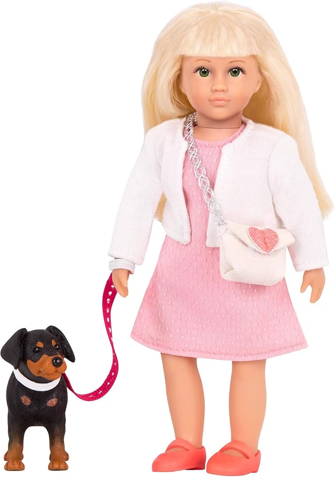 Lori – Mini Doll & Toy Dog – 6-Inch Doll & Pinscher Pup – Play Set with Outfit, Animal & Accessories – Playset for Kids – 3+ Years– Nadine & Nix