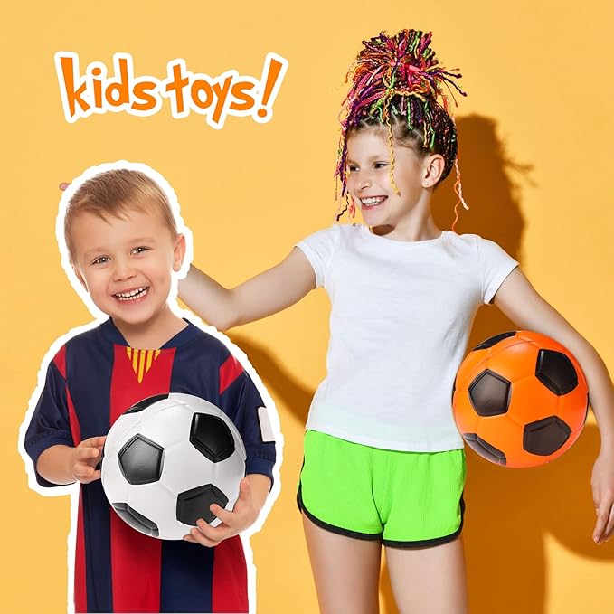 Jerify 4 Pcs 6.5 Inch Kids Foam Soccer Ball Mini Soft Foam Youth Soccer Ball for Kids Teens Adults Indoor Practice and Backyard Play Beach Swimming Pool Sport Sensory Stress Mini Gift