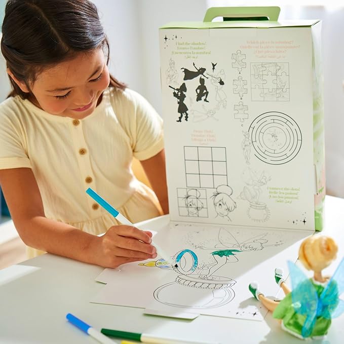 Disney Store Official Tinker Bell Story Doll - 11 Inches - Includes Coloring Book and Additional Dress, Princess Doll in Classic Outfit, Disney Princess Toys for Girls