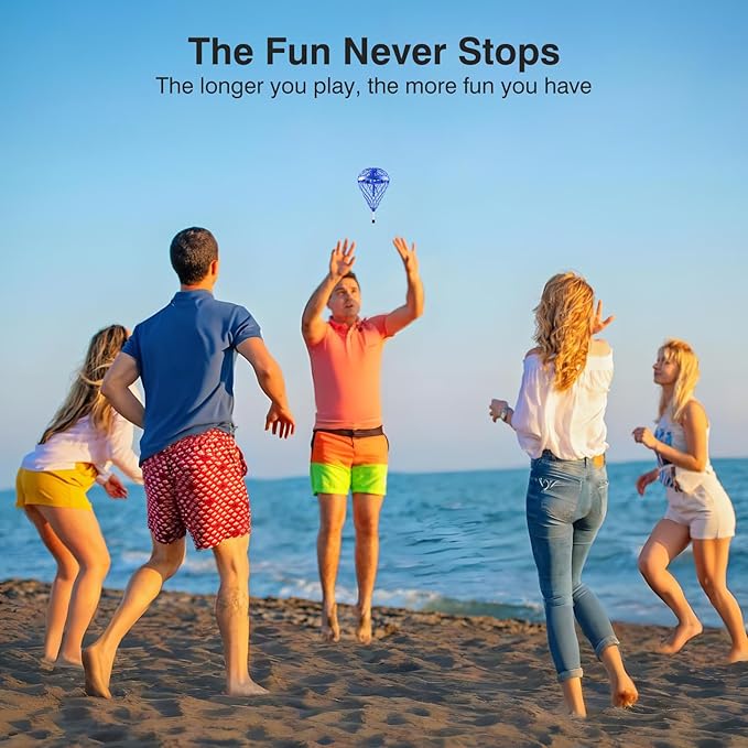 LEMATRIX 2025 Flying Bouncing Ball Toy - Interactive Outdoor Hand-Controlled Bounce Toy with 3D Flip, Outside Toys for Kids Ages 6-12+, Birthday Gifts for Teens Boys Girls(Blue)