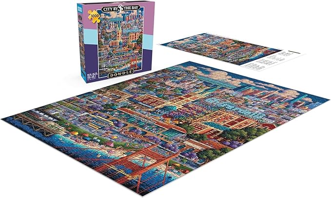 Buffalo Games - Dowdle - City by The Bay - 1000 Piece Jigsaw Puzzle for Adults -Challenging Puzzle Perfect for Game Nights - Finished Size is 26.75 x 19.75
