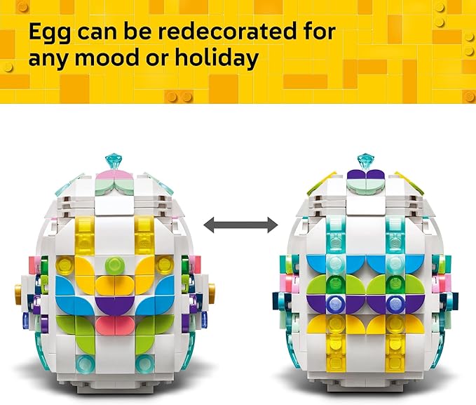 LEGO Decorative Easter Egg Building Toy for Girls & Boys - Springtime Craft Activity for Kids, Ages 8+ - Basket Stuffer or Gift Idea for Easter - 40816