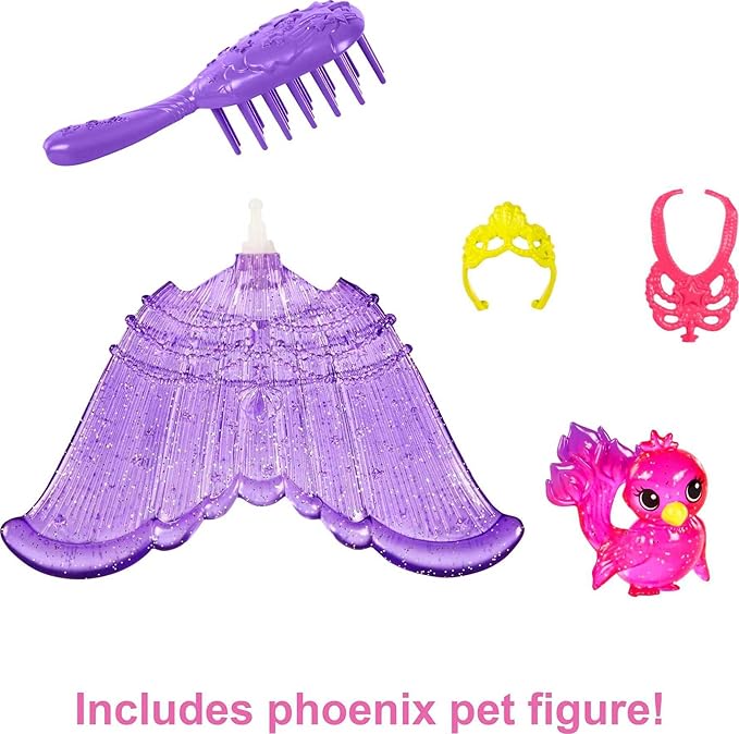 Barbie Mermaid Power Doll Set, Barbie "Brooklyn" Fashion Doll with Phoenix Pet & Accessories, Mermaid Toy with Interchangeable Fins