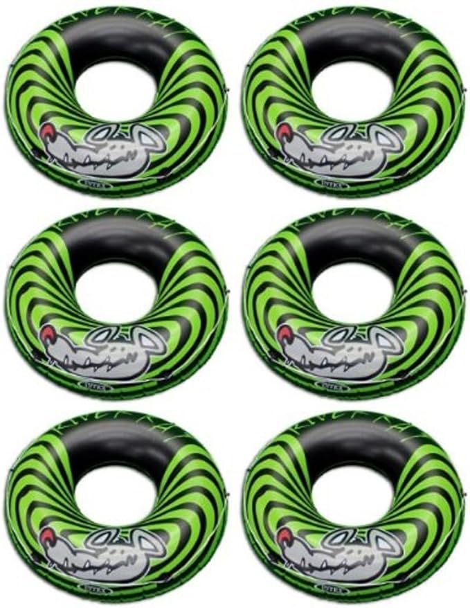 6-Pack Intex River Rat 48-Inch Inflatable Tubes for Lake/Pool/River | 6 x 68209E