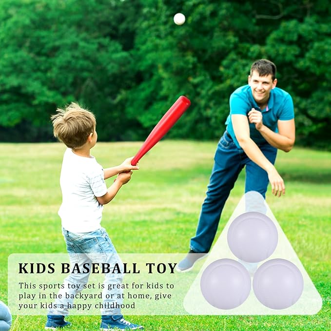 TOYANDONA 6pcs Kids Outdoor Baseball Practice Toys Children Toddlers Baseball Bats Baseballs Batting Skill Training Kids Toddlers