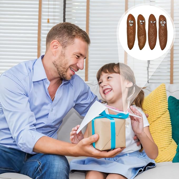 16Pcs Poop Fake Poop Finger Slingshot, White Elephant Gifts for Adults Stocking Stuffers Flying Shooting Toys for Kids Fake Poop Novelty Slingshots for Adults