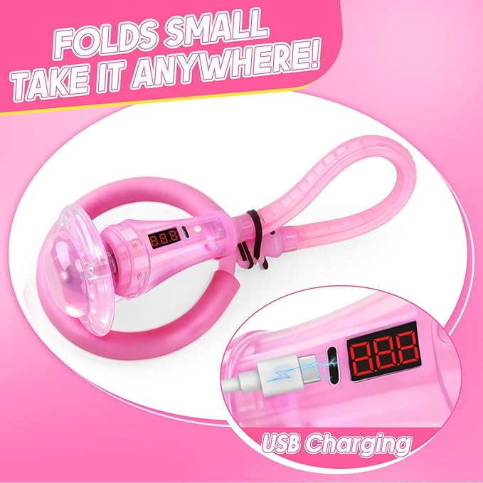 Dolanus Skip Toy with Counter- Laps, Time, Distance, Toys for 5-12 Year Old Kids, Girls Birthday Gifts for Age 5 6 7 8 9 10 11 12, Outdoor Outside Sports Games, Girls Toys Ages 6-8 8-13 (Pink)