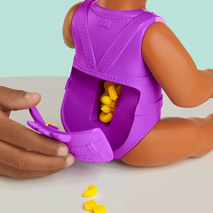 Baby Alive Dinnertime Creations, Black Hair Doll with Play Food Accessories, 11 inches, Toys for 3+ Year Old Girls and Boys