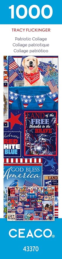 Ceaco - Tracy Flickinger - Patriotic Collage - 1000 Piece Jigsaw Puzzle