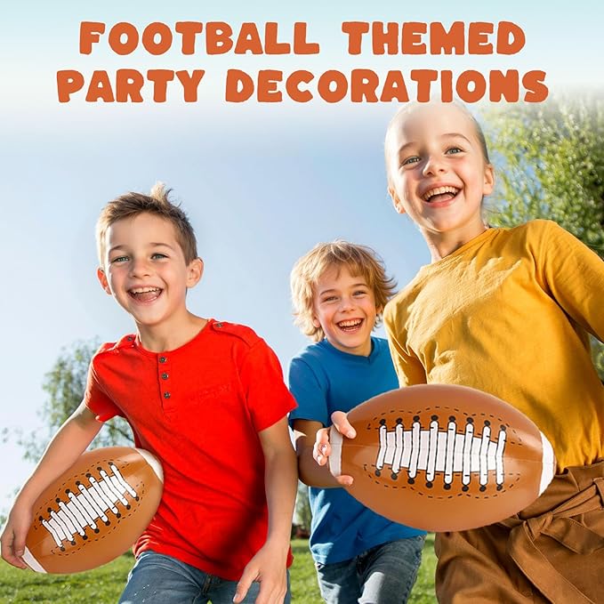 Shindel Inflatable Beach Balls, 13 Inch Large Blow Up Footballs Pool Toys for Party Supplies Decorations for Kids Birthday Summer Beach Water Games