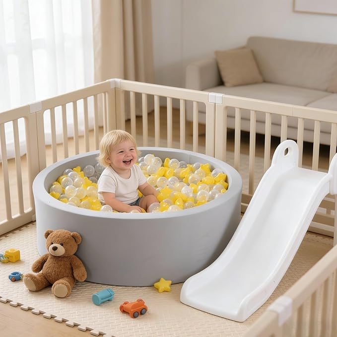 TRENDPLAY Star Ball Pit Balls for Toddlers -50 100 200 Count Star Balls Different Shapes, Non-Toxic Plastic Balls for Safe Play, Boys Girls Festival Party Decoration