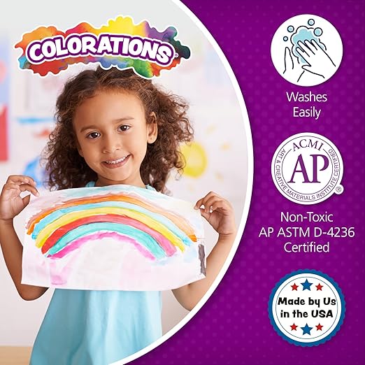 Colorations Paraben-Free Washable Tempera Paint for Kids - 1 Gallon Value Size, Vibrant Blue. Non-Toxic and Made in the USA, Classroom Must Haves, Bulk Arts and Crafts Supplies