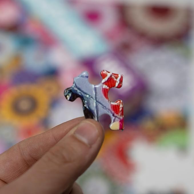 Springbok's Bloomin Buttons 1000 Piece Jigsaw Puzzle for Adults by Artist Linda Stewart Features a Photo of a Floral Composition Made from Buttons and Paper