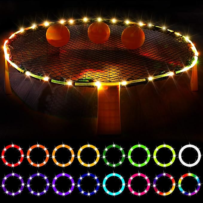 Waybelive LED Hoop Lights for Blinngoball Game, Spike Game, 16 Color Change by Yourself, Remote Control Rim LED Light Compatible with Blinngoball Game, Spike Game, Slammo Ball, Strike Ball Game