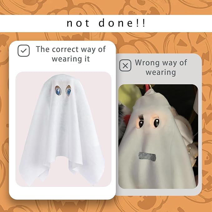 Ghost Clothes for 6.7 Inch (17cm) Dolls（NO Doll）,One-piece Halloween-Themed Costume，Perfect for Collectors Dress-Up Halloween, Christmas, and Birthday Gifts
