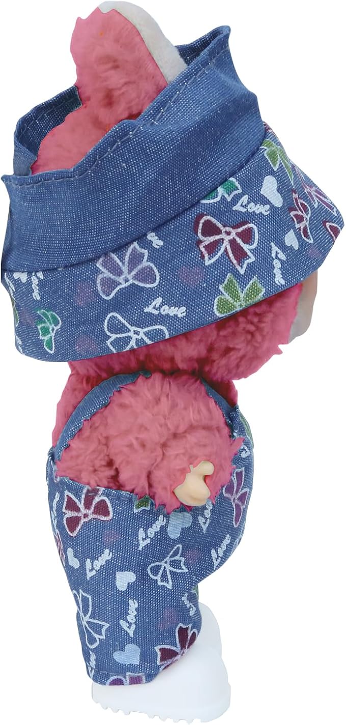 17cm Doll Clothes Sets(No Doll) Bowknot Jeans Outfits Handcrafted Designer Clothes Including Hat Overall and Shoes