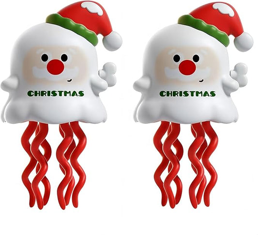 Wind-Up Toys 2 Pack Santa Claus, Dual Play Modes, Dancing & Sliding Car, Summer Fun, Birthday Party Favor, Parent-Child Interactive Gift, Educational & Brain-Boosting Toy for Kids (2 Pack Santa Claus)