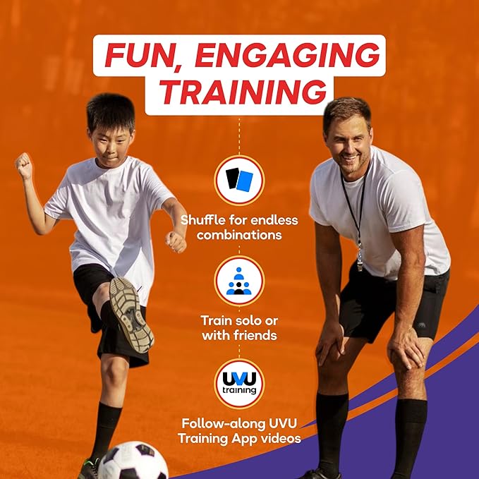KickDeck - 52 Card Soccer Training Program for All Skill Levels and Ages - Comprehensive Skill Development and Fun Workouts