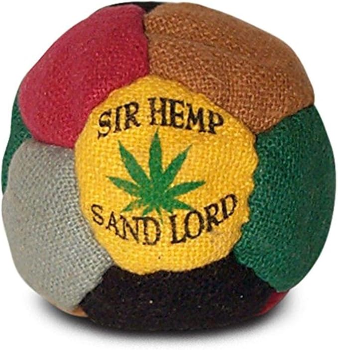 World Footbag Sir Hemp Footbag, Black/Green/Grey/Red/Tan/Yellow