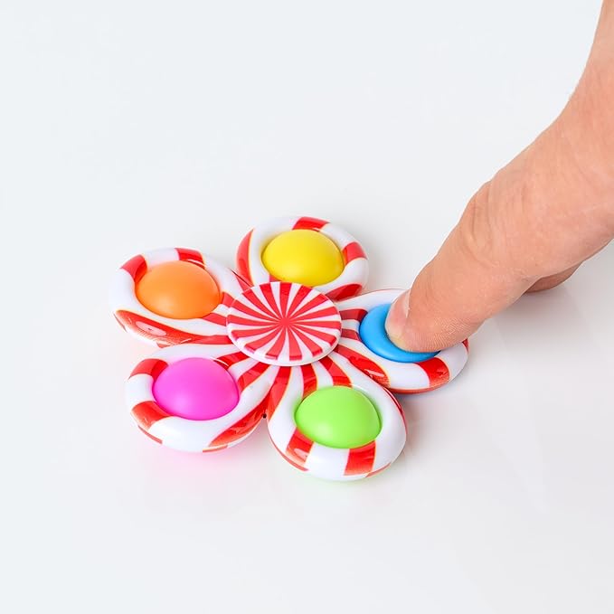 Nutty Toys Fidget Spinner - Sensory Toy for Kids & Adults - Top Stress & Anxiety Relief Gifts 2026 - Unique Easter Basket Stuffers Gift Idea - Best Toddler, Tween, Teen Girl & Teenage Boys Present