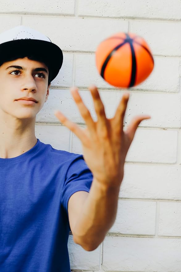 Ceiling Swish: Indoor Mini Basketball Hoop for Kids Toy Game - Includes Basketball Net Backboard and Two Mini Basketballs