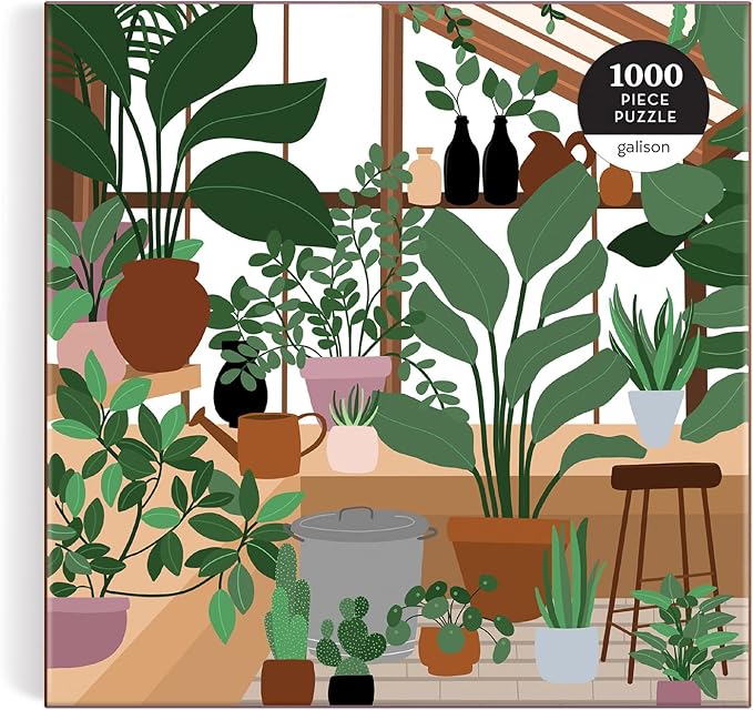 Galison House of Plants 1000 Piece Puzzle in Square Box from Galison - Fun and Botanical 1000 Piece Puzzle, Featuring Artwork from Frankie Penwill, Thick and Sturdy Pieces, Great Gift Idea