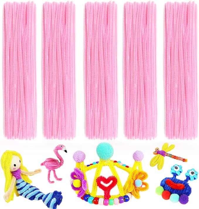 Pipe Cleaners, Pipe Cleaners Craft, Arts and Crafts, Crafts, Craft Supplies, Art Supplies (Pink)…