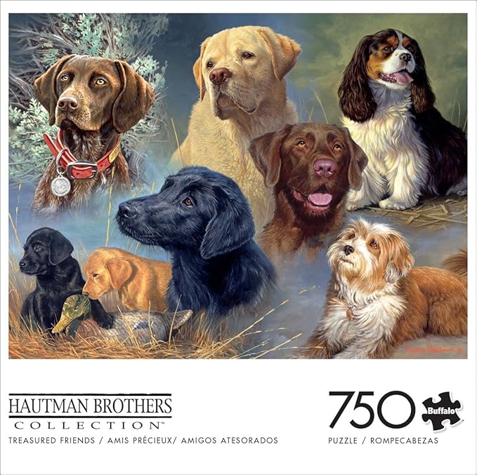 Buffalo Games - James Hautman - Treasured Friends - 750 Piece Jigsaw Puzzle for Adults -Challenging Puzzle Perfect for Game Nights - Finished Size is 24.00 x 18.00