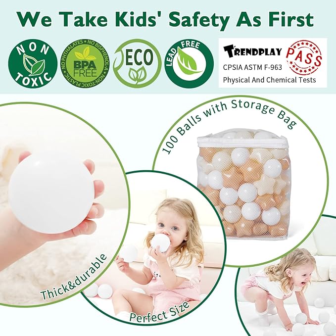 TRENDPLAY Star Ball Pit Balls for Toddlers -50 100 200 Count Star Balls Different Shapes, Non-Toxic Plastic Balls for Safe Play, Boys Girls Festival Party Decoration
