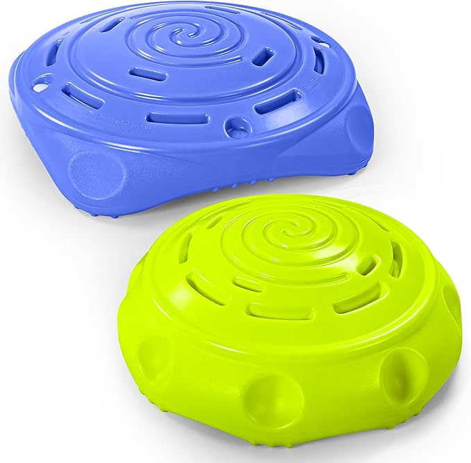 Simplay3 Two Sided Rock Around Wobble Disk and Climbing Dome 2 Pack for Toddlers and Kids - Rocking and Climbing - Indoor/Outdoor - Large and XL (Multicolor, 2 Pack, 2 Sizes)