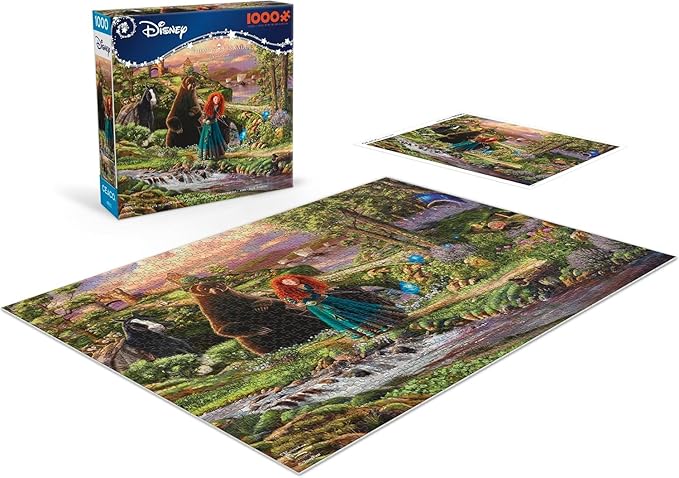 Ceaco - Disney - Pixar - Thomas Kinkade - Brave - 1000 Piece Jigsaw Puzzle for Adults - Challenging Puzzle Perfect for Game Nights