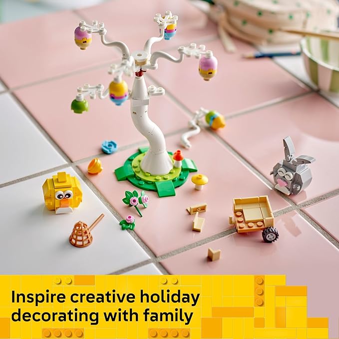 LEGO Easter Bunny and Chick Egg Hunt Building Toy for Girls & Boys - Springtime Playset for Kids, Ages 8+ - Basket Stuffer or Gift Idea for Easter - 40808