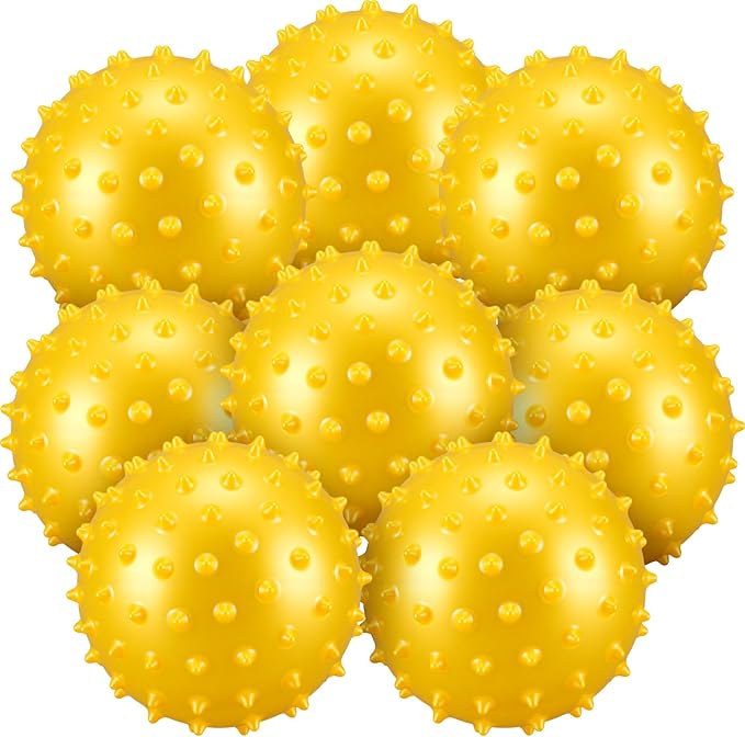 Bouncy Spiky Sensory Ball - Inflatable Massage Stress Fidget Toy Playground Balls for School Party Favors Outdoor Indoor
