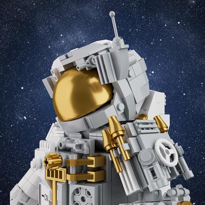 Space Astronaut Building Block Toy, Ideal Gift for 6-14 Year Old Children, 880 Pieces Mini Bricks for Adult, Space Astronaut Building Block Sets