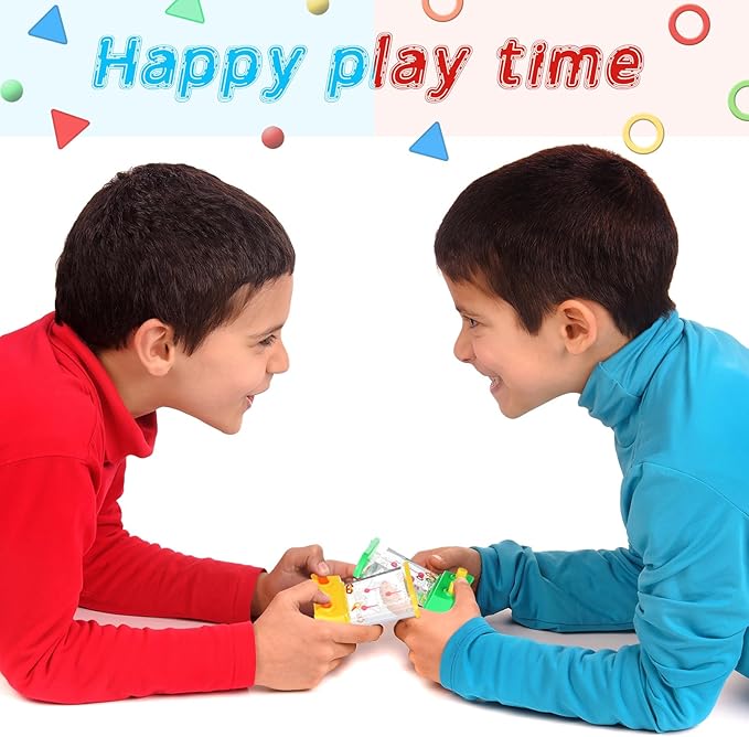 Gejoy 4 Pieces Water Games Handheld Easter Basket Stuffers for Kids Water Ring Toss Handheld Game Mini Retro Pastime Car Toys Fidget Autism Toys for Easter Children Boys Girls Birthday(Fresh Style)