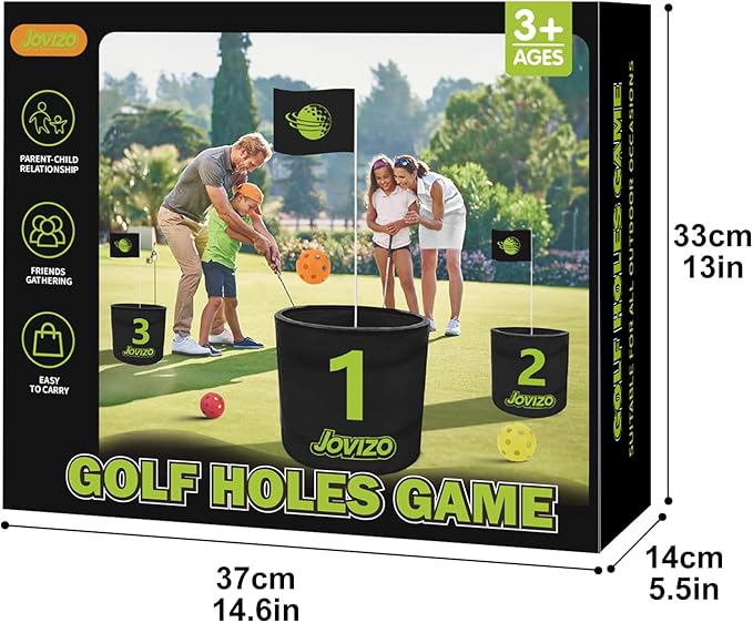 Backyard Golf Game Set, 6 Hole Portable Golf Yard Game with Flags, Balls, Club and Scoreboard, Outdoor & Indoor Lawn Practice Game for Family and Friends
