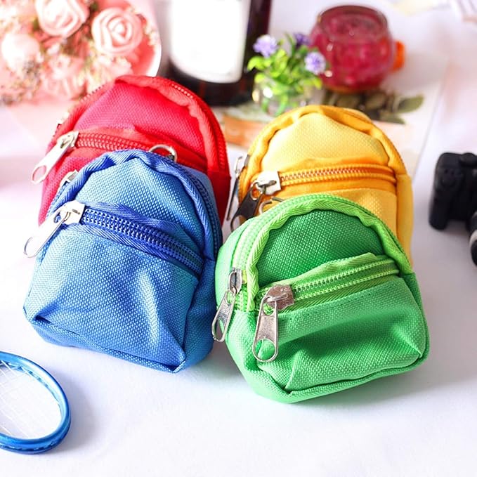 1Pc Red Mini Doll Backpack School Bag Model Dollhouse School Accessory for 1/6 Scale Dollhouse Dollhouse Décor,Simulation Mini School Bag Model,Dollhouse Accessories