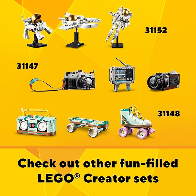 LEGO Creator 3 in 1 Flowers in Watering Can Building Toy - Fun, Creative Activity for Kids, Girls and Boys, Ages 8+ - Gift for Birthdays - Building Options for Rain Boots or Birds - 31149