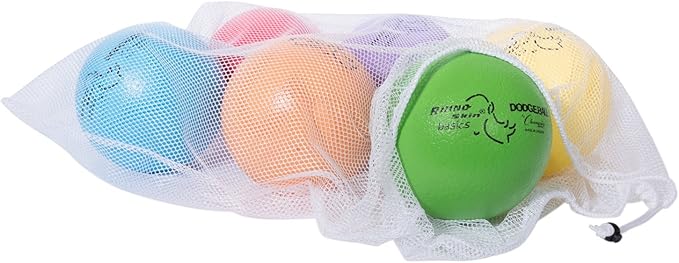 Champion Sports Rhino Skin Dodgeball Set – 6 Soft Foam Balls with Durable Coating, 6" or 7" for Gym, Playground Play