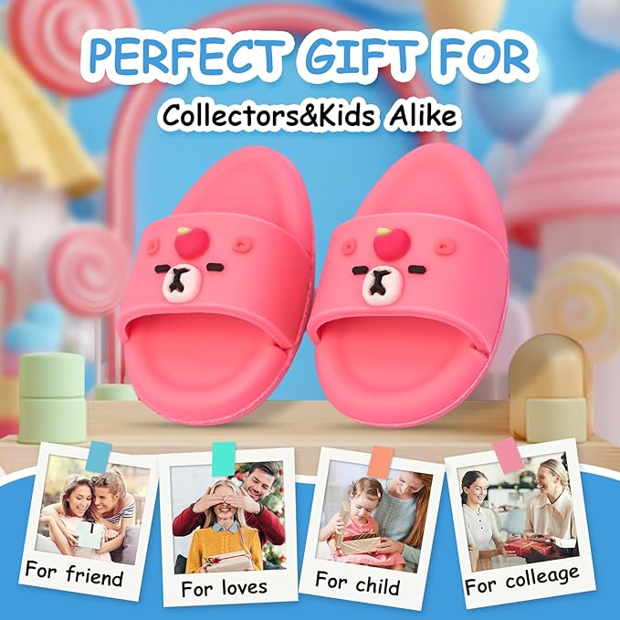 Summer Sandals for Dolls - Blue Open-Toe Slippers, Cute Accessories for Photography, Display & Collectors Age Limit 15 （red）
