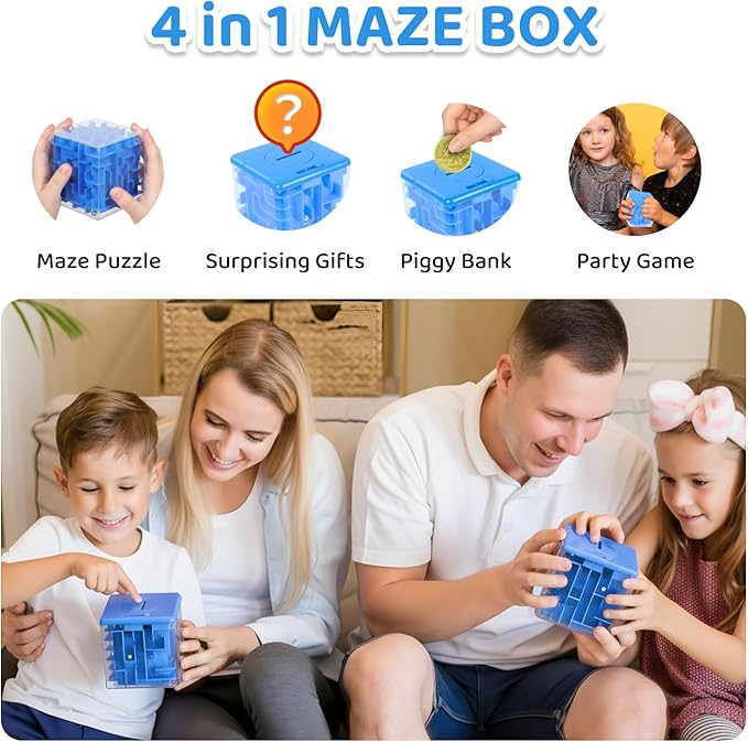 2 Packs Money Maze Puzzle Boxes, Money Gift Boxes for Cash Pop Up, Money Puzzle Box for Cash Gift Kids Adults